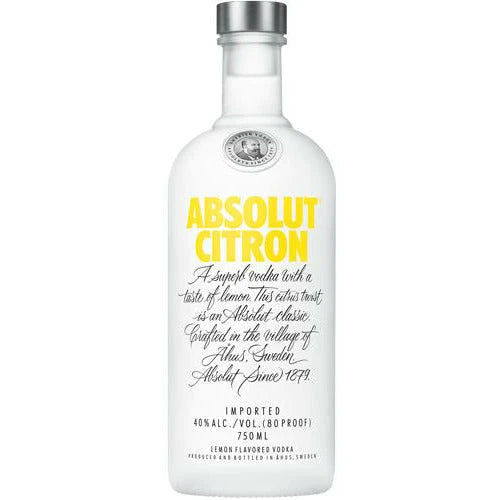 Absolut Citron Vodka - 750ml Bottle