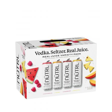 NÜTRL Vodka Seltzer Fruit Variety Pack - 8x 12oz Cans