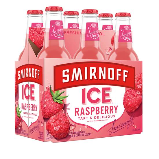 Smirnoff Ice Raspberry - 6x 11.2oz Bottles