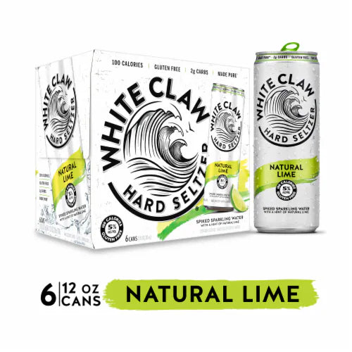 White Claw Natural Lime Hard Seltzer - 6x 12oz Cans