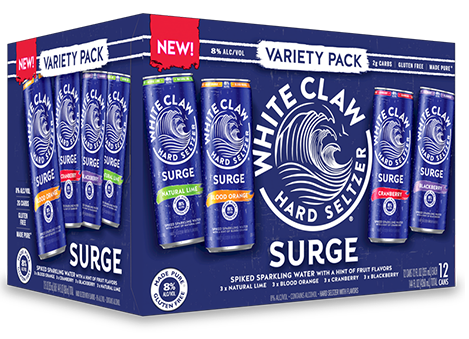 White Claw Seltzer Surge Variety Pack - 12x 12oz Cans