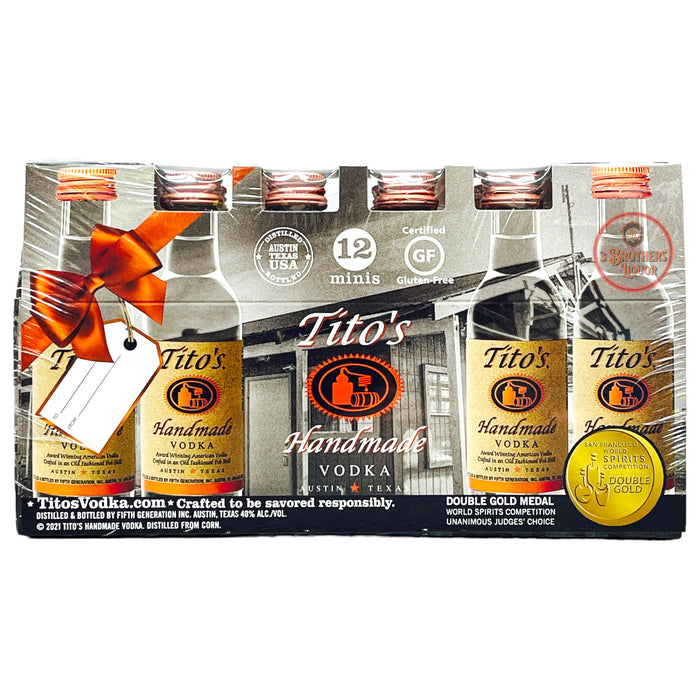 Tito's Handmade Vodka (50ML x 12 Shot Glasses)