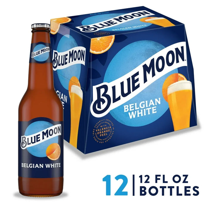 Blue Moon Belgian White Wheat Craft Beer - 12x 12oz Bottles