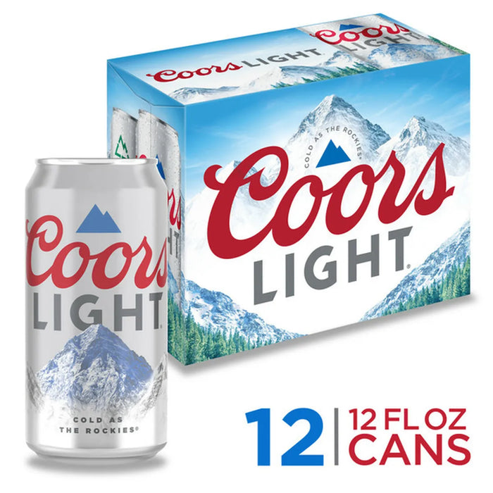 Coors Light American Lager Beer - 12x 12oz Cans