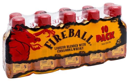 Fireball Sleeve - 10x 50ml Bottles