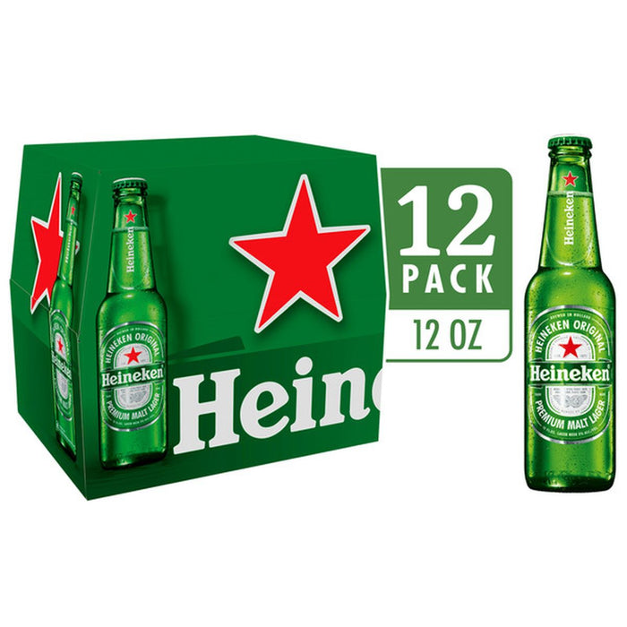 Heineken Lager - 12x 12oz Bottles