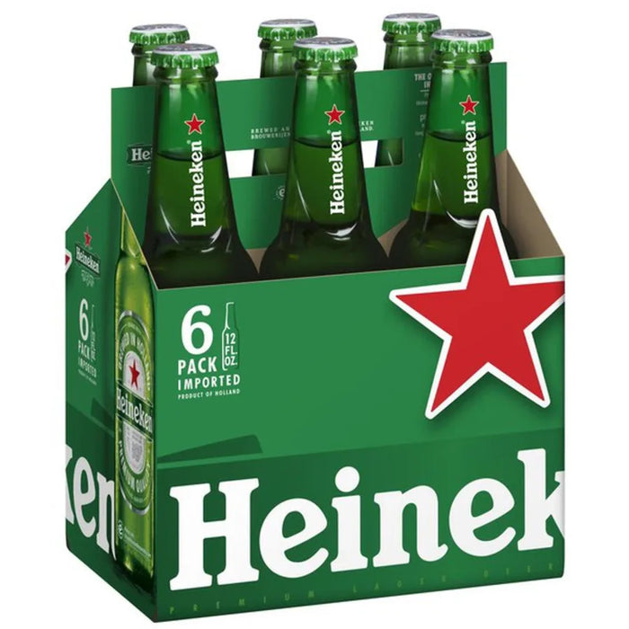 Heineken Lager - 6x 12oz Bottles