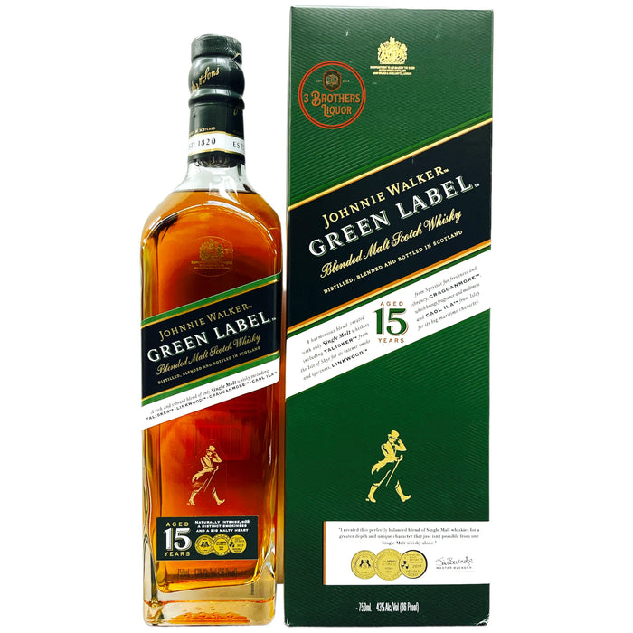 Johnnie Walker Green Label Blended Scotch Whisky 750ml