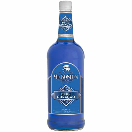 Mr. Boston Blue Curacao Liqueur Bottle (1 L)