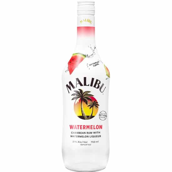 Malibu Watermelon Liqueur Caribbean Rum Bottle (750 ml)