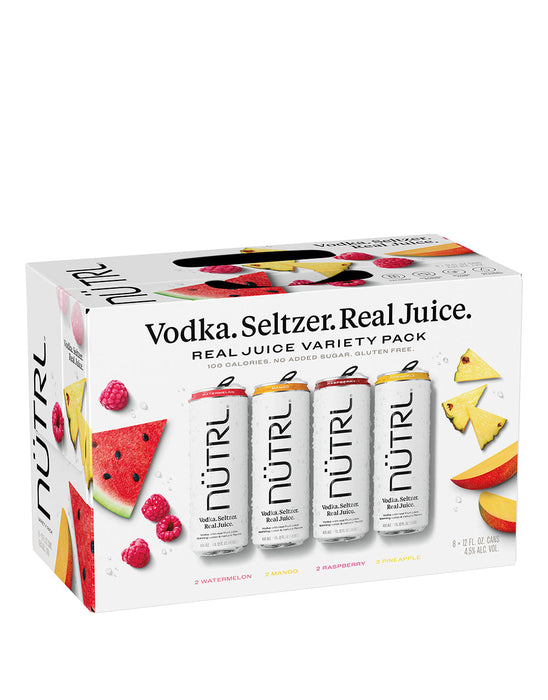 Nutrl Vodka Seltzer Fruit Variety Pack - 8x 12oz Cans